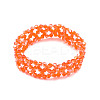 Bling Glass Beaded Stretch Bracelet BJEW-N018-03-06-1