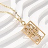 304 Stainless Steel Necklace NJEW-D330-01G-08-1