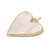 Rack Plating Brass Pave Shell Pendants LS-KK-C052-07G-2
