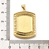 Rack Plating Brass Micro Pave Cubic Zirconia Pendants KK-L226-025G-3