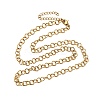 5MM 304 Stainless Steel Rhombus Link Chain Necklaces for Women Men NJEW-A054-02G-4