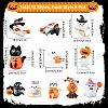 60Pcs 10 Styles Halloween Opaque Resin Decoden Cabochons RESI-SC0005-71B-2