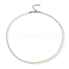 Bling Glass Round Beaded Necklace for Women NJEW-PH01490-01-1