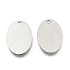 201 Stainless Steel Oval Stamping Blank Tag Pendants STAS-R064-03-1