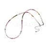 Natural Multicolor Tourmaline Faceted Rondelle Beaded Necklaces NJEW-Z066-01P-4
