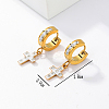 Fashion Cross 201 Stainless Steel Hoop Earrings IH3729-4