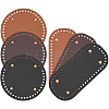 6Pcs 6 Styles Imitation Leather Knitting Crochet Bags Bottom DIY-PH0006-58-1