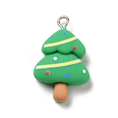 Christmas Opaque Resin Pendants RESI-G043-A05-1
