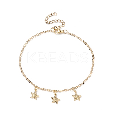 4Pcs 4 Style Natural Shell Beaded Anklets Set AJEW-AN00526-1