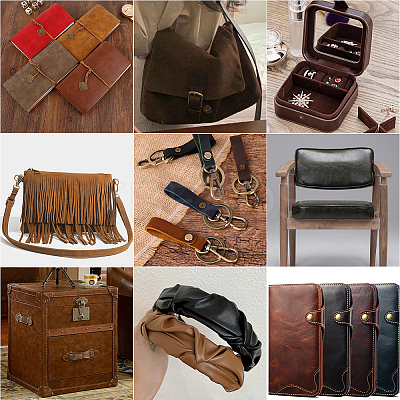 Rectangle PU Leather Fabric AJEW-WH0089-52D-02-1