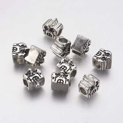 Ion Plating(IP) 304 Stainless Steel European Beads STAS-J022-119AS-1