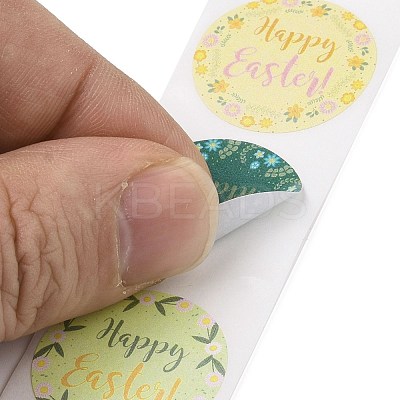 8 Patterns Easter Theme Self Adhesive Paper Sticker Rolls DIY-C060-03L-1