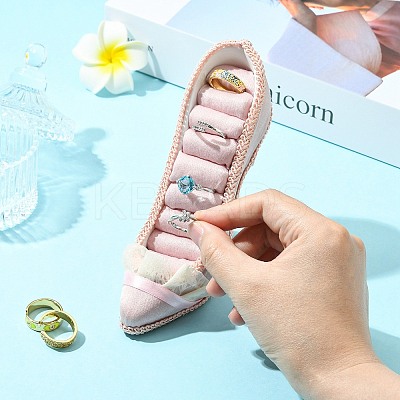 Resin High Heels Jewelry Rind Display Stands ST-CJ0034-05-1