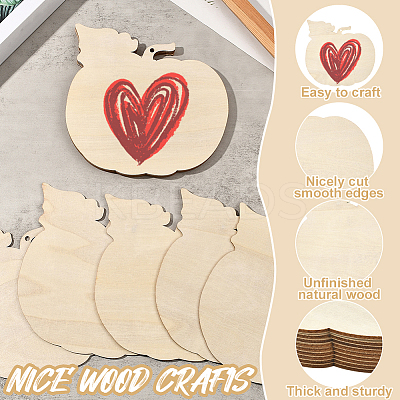 Thanksgiving Day Theme Unfinished Wood Pendant Decorations HJEW-WH20003-47D-1
