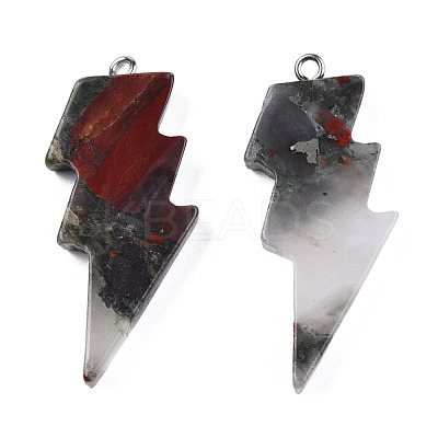 Natural Bloodstone Pendants G-N332-53-A08-1