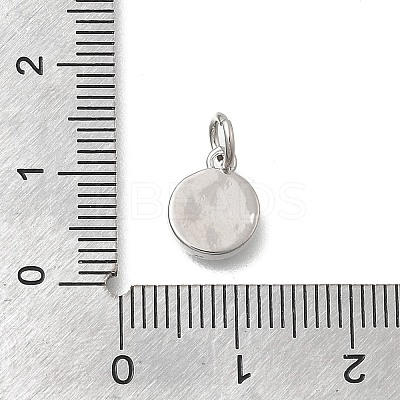 Brass & Natural Shell Flat Round Charms KK-D431-025A-01P-1