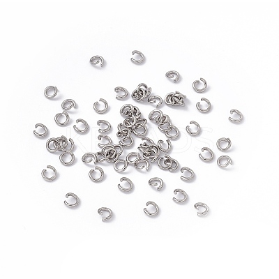 Tarnish Resistant 304 Stainless Steel Open Jump Rings STAS-R049-5x1mm-1