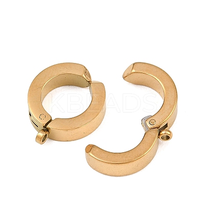 304 Stainless Steel Hoop Earrings Findings STAS-B121-03G-1