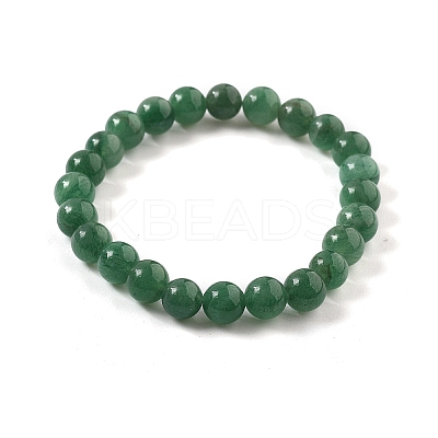 Natural Green Aventurine Beaded Stretch Bracelets BJEW-Q692-50-8mm-1