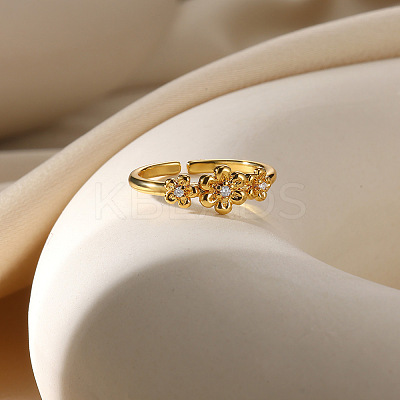 304 Stainless Steel Adjustable Cuff Rings for Women RJEW-B131-01B-1