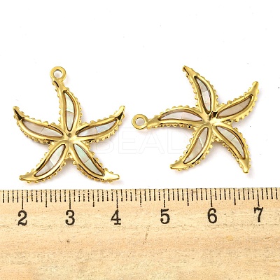 Natural Shell Pendants STAS-P341-03G-02-1