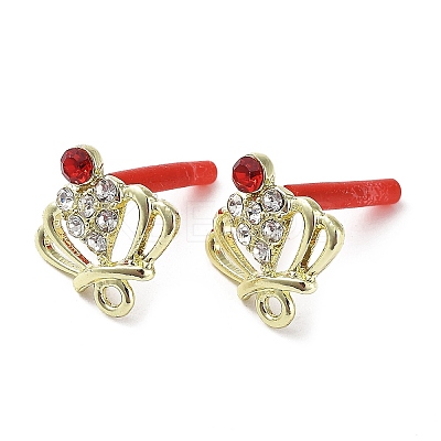 Rack Plating Golden Alloy Stud Earrings Finding EJEW-B030-01G-01-1