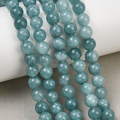 Natural Dyed White Jade Beads Strands GG-CBAEB22-B01-6mm-04-1