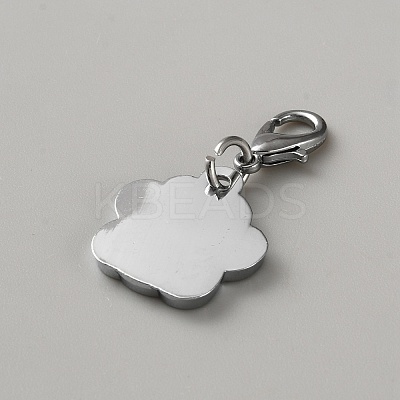 Zinc Alloy Enamel Glitter Powder Pendant Decoration HJEW-WH0001-14P-07-1