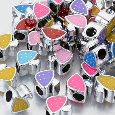 UV Plating Acrylic European Beads OACR-N010-34P-1