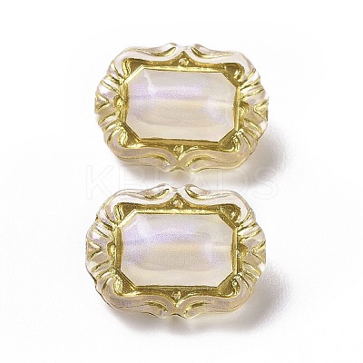 Plating Acrylic Beads OACR-E014-05-1
