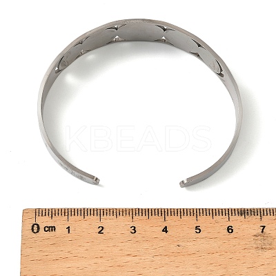 Religion 201 Stainless Steel Cuff Bangles for Women LS-BJEW-F507-01P-1