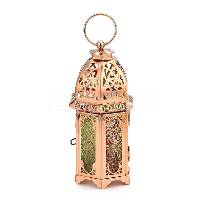 Retro Golden Plated Iron Ramadan Candle Lantern RAMA-PW0001-25A-1