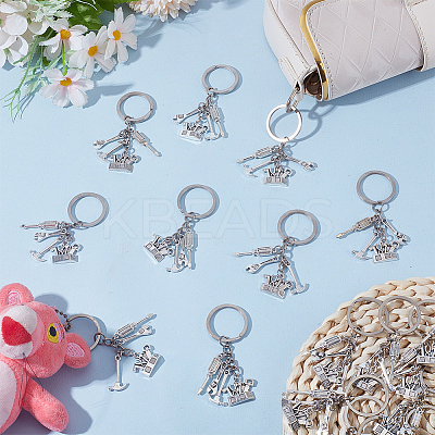 24Pcs Alloy Tool Keychains KEYC-GO00022-1