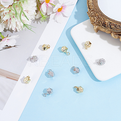 10Pcs 2 Colors Brass Charms KK-DR0001-42-1