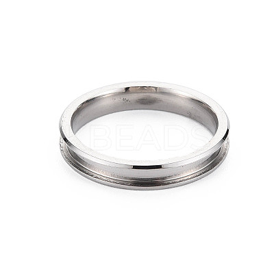 304 Stainless Steel Grooved Finger Ring Settings STAS-WH0039-01B-P-1