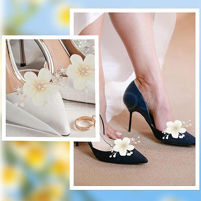 Detachable Cloth Flower Shoe Decoration AJEW-WH0326-76A-1