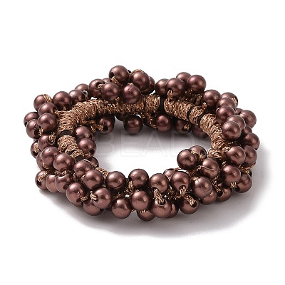 ABS Imitation Bead Wrapped Elastic Hair Accessories LS-OHAR-PW0007-49J-1