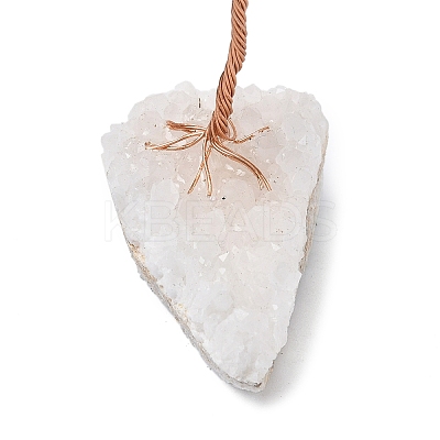 Natural Quartz Crystal  Chips Tree of Life Decorations DJEW-P022-01B-03-1