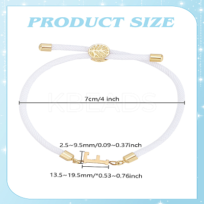 1pc Adjustable Nylon Cord Slider Bracelets for Women BJEW-LP0001-33F-G-1