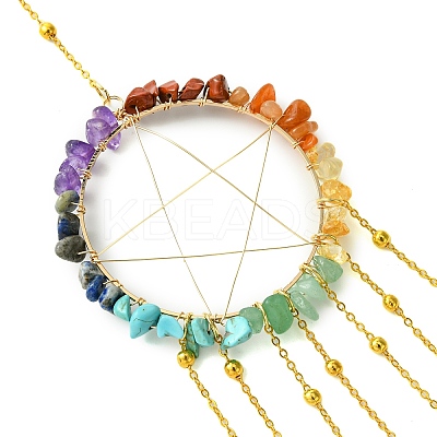 Teardrop Glass Pendant Decoration HJEW-JM02120-1