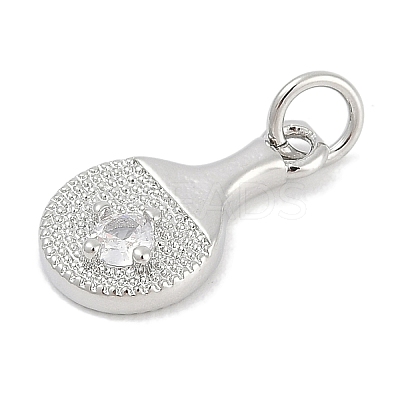 Brass Micro Pave Cubic Zirconia Pendants KK-Q028-62P-1
