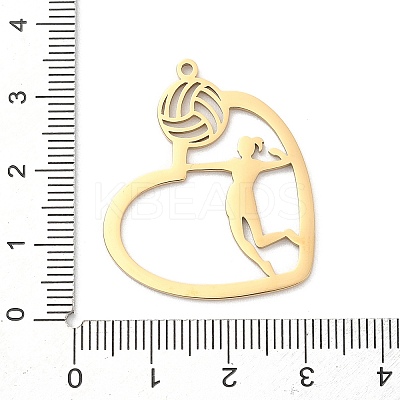 304 Stainless Steel Pendants STAS-K287-04G-1