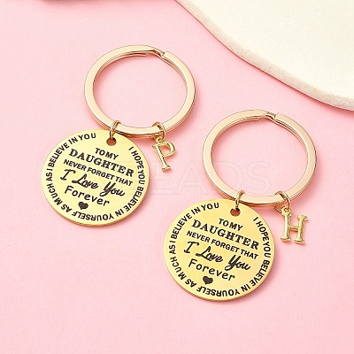 Valentine's Day Brass & 201 Stainless Steel Keychain KEYC-YW00097-01-1