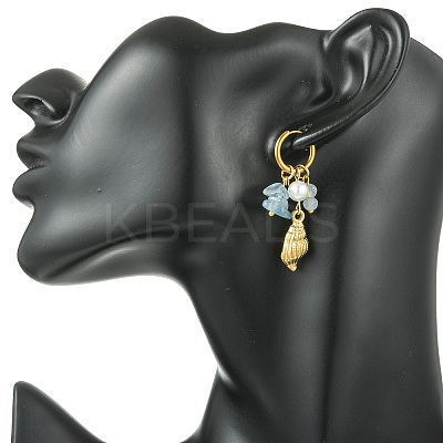 2 Pairs 304 Stainless Steel Hoop Earrings EJEW-JE07007-1
