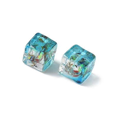 Baking Paint Handmade Gold Sand Lampwork Beads LAMP-P072-01B-04-1