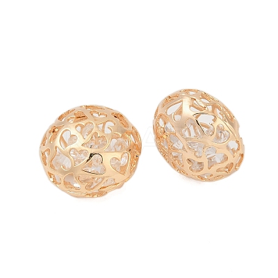 Brass with Clear Cubic Zirconia Pendants KK-G532-24G-1