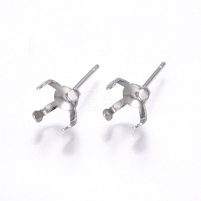 Tarnish Resistant 304 Stainless Steel Stud Earring Findings STAS-I095--08P-A-1