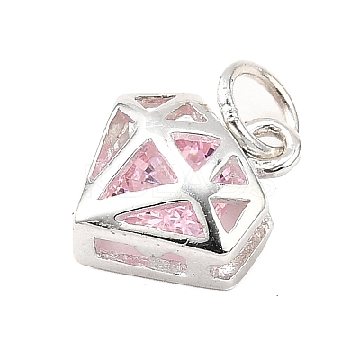 S925 Sterling Silver with Cubic Zirconia Charms STER-Q006-05B-S-1