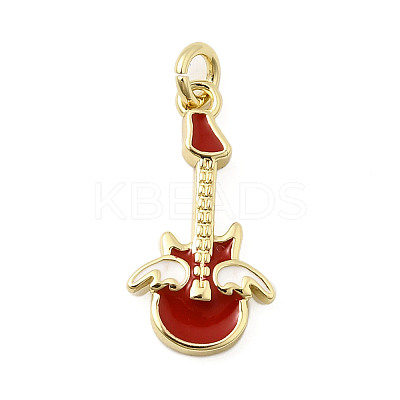 Brass Enamel Pendants KK-K302-04G-1