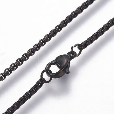 304 Stainless Steel Box Chain Necklaces NJEW-P250-02B-03-1